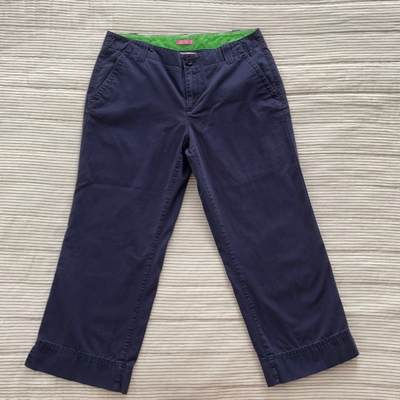 Lily Pulitzer Blue Cropped Pants 6 - Picture 1 of 11